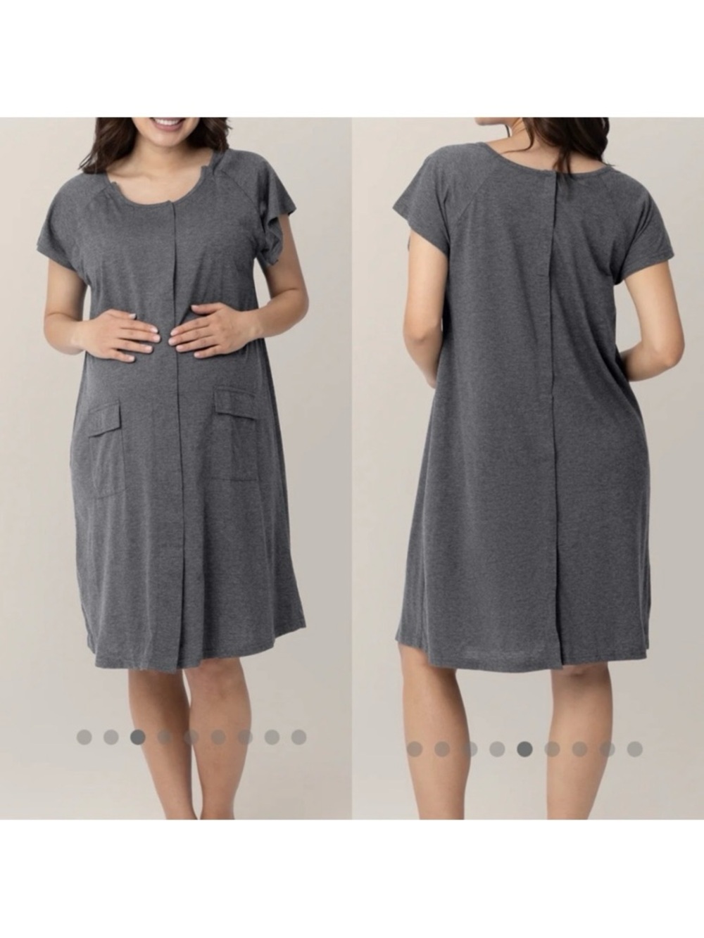 Kindred Bravely Universal Labor & Delivery Gown Grey Heather